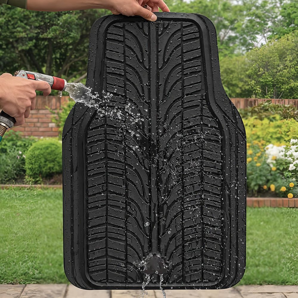 Grand Prix All-Weather Rubber Car Floor Mats β Trim to Fit, Black