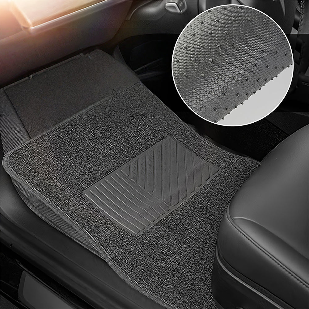 4PCS Universal Car Floor Mats, Waterproof Non-Slip All-Weather β Beige