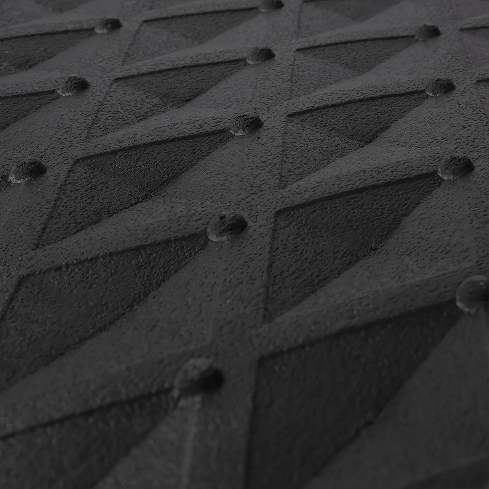 4PCS Black Rubber Car Floor Mats, All-Weather Waterproof Universal Fit