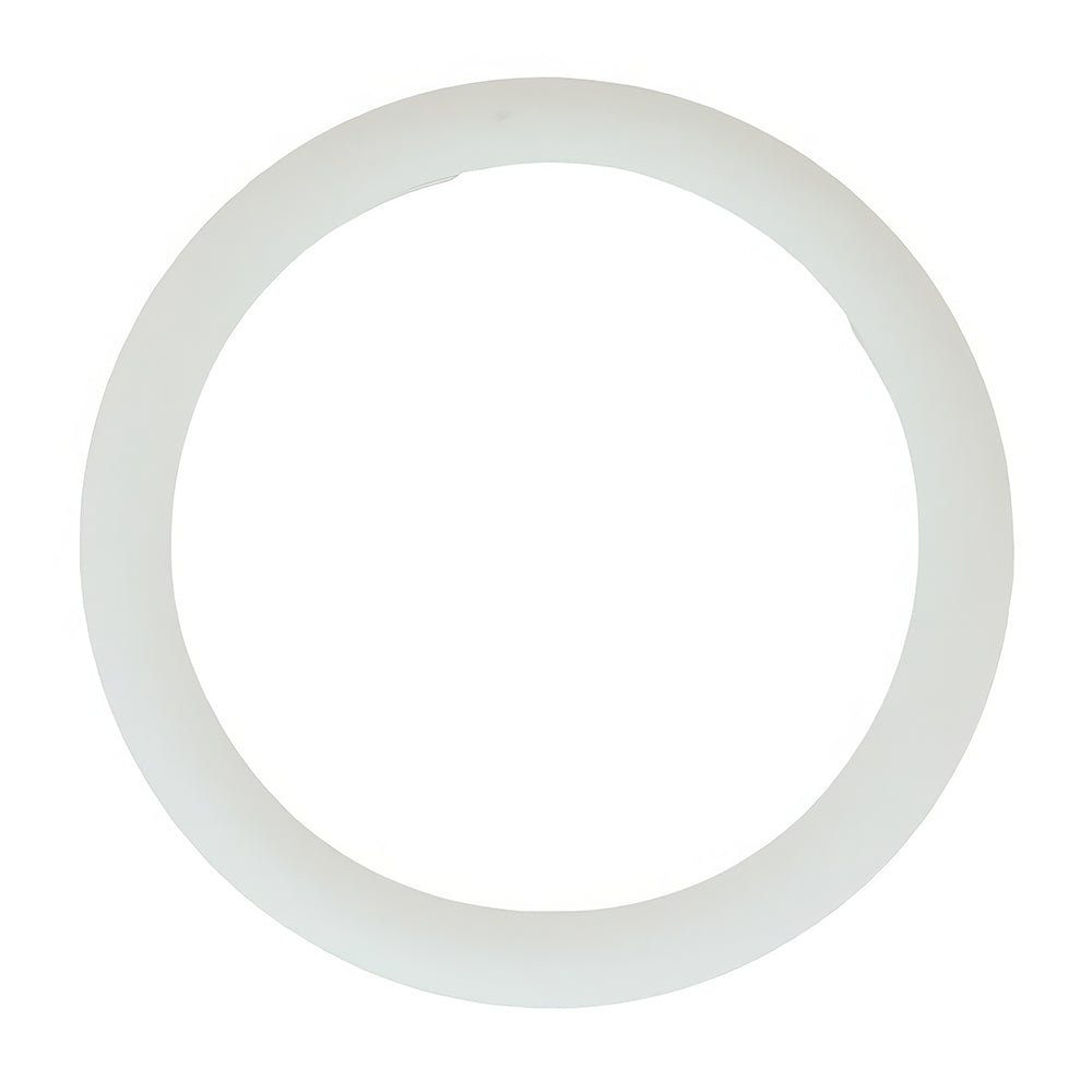 White Silicone Steering Wheel Cover, Leather Texture, Universal Fit
