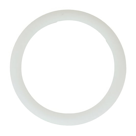 White Silicone Steering Wheel Cover, Leather Texture, Universal Fit