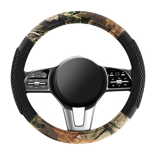 Official Licensed 15" Camo Steering Wheel Cover, Universal Fit for Cars