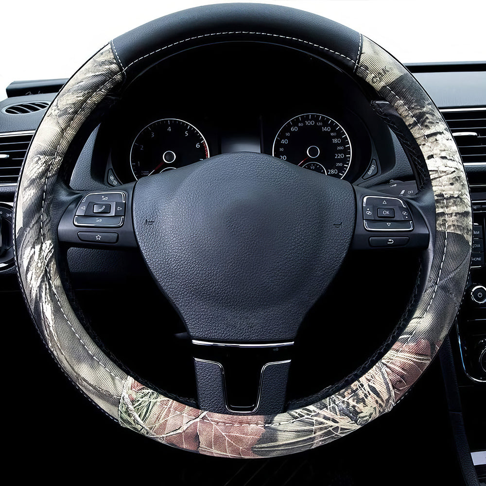Official Licensed 15" Camo Steering Wheel Cover, Universal Fit