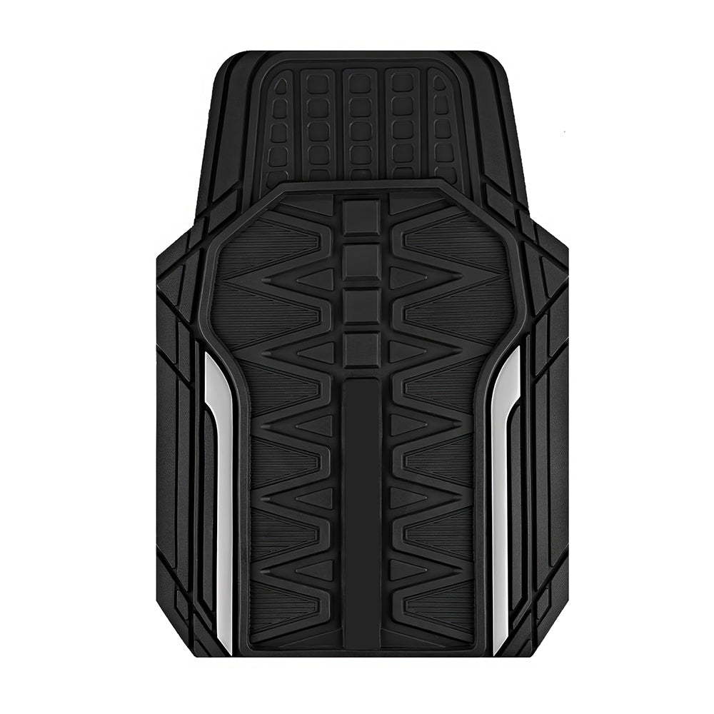 Heavy Duty All-Weather Rubber Car Floor Mats, Trim-to-Fit Universal Set