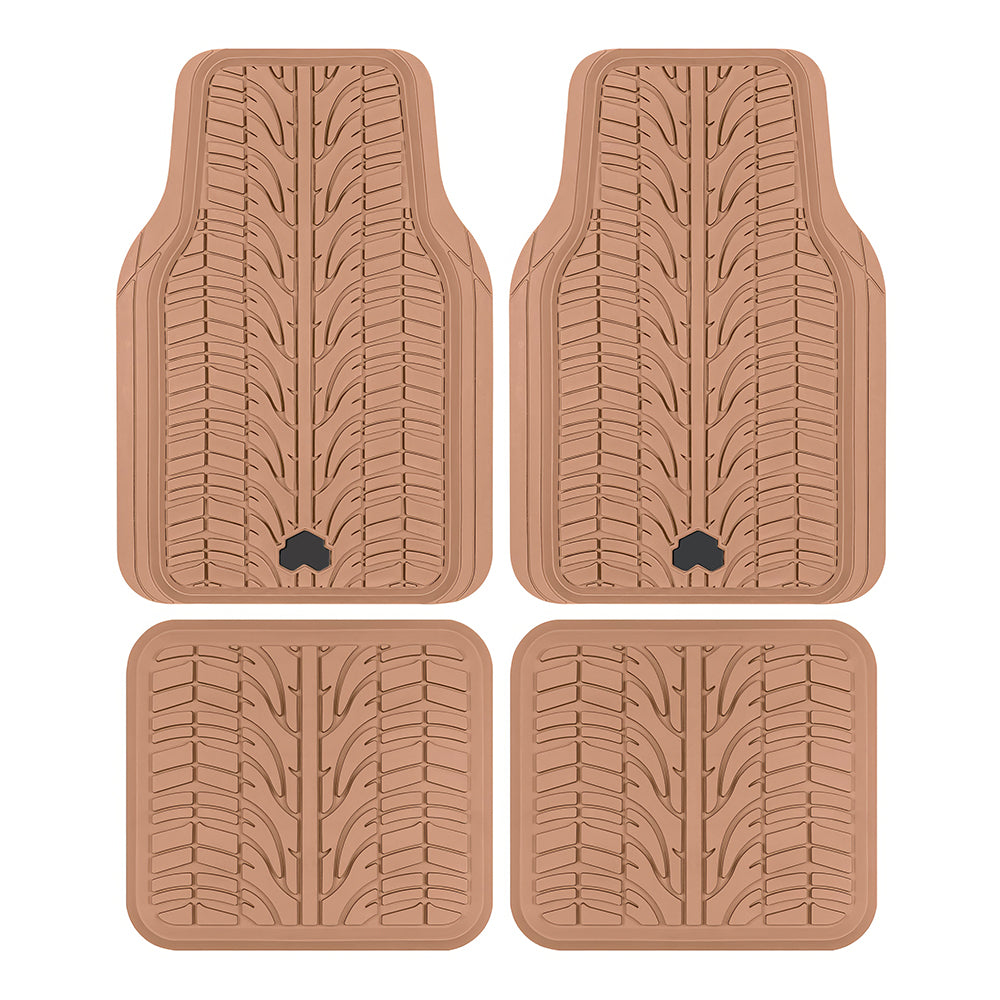 Grand Prix All-Weather Rubber Car Floor Mats β Trim to Fit, Black