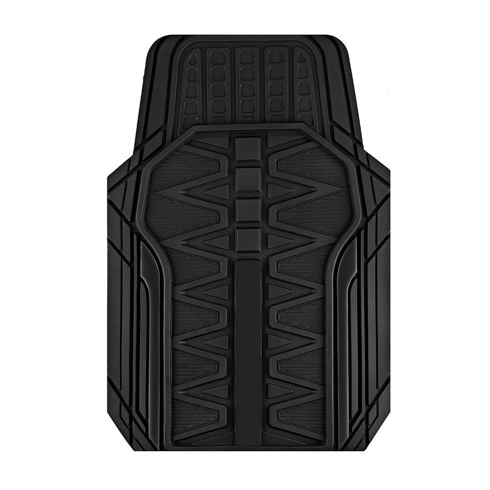 Heavy Duty All-Weather Rubber Car Floor Mats, Trim-to-Fit Universal Set