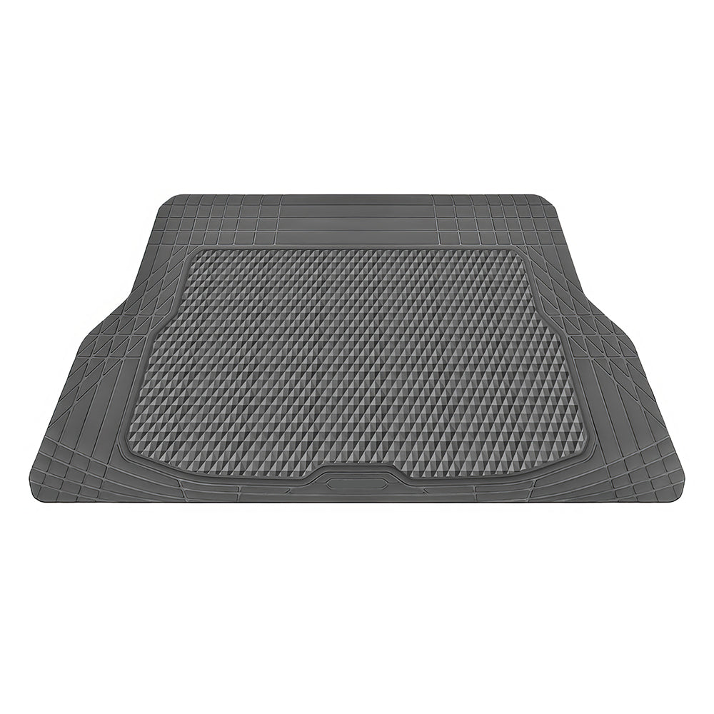 4PCS Black Rubber Car Floor Mats, All-Weather Waterproof Universal Fit