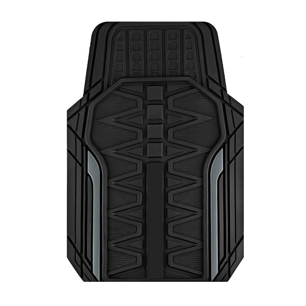 Heavy Duty All-Weather Rubber Car Floor Mats, Trim-to-Fit Universal Set