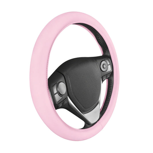 Ultra Soft Pink Steering Wheel Cover, Universal 15" Non-Slip Grip